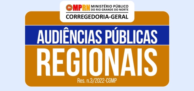 Banner com a a frase "audiências públicas regionais"