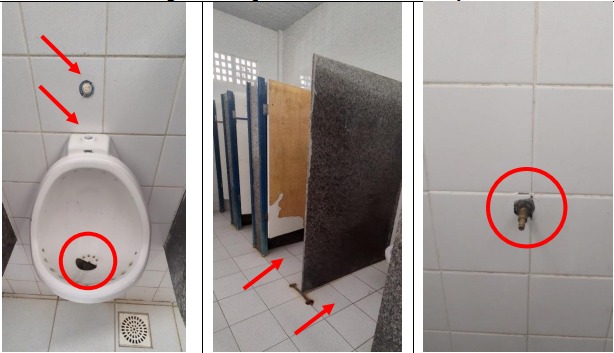 Imagem registrando banheiro sem portas