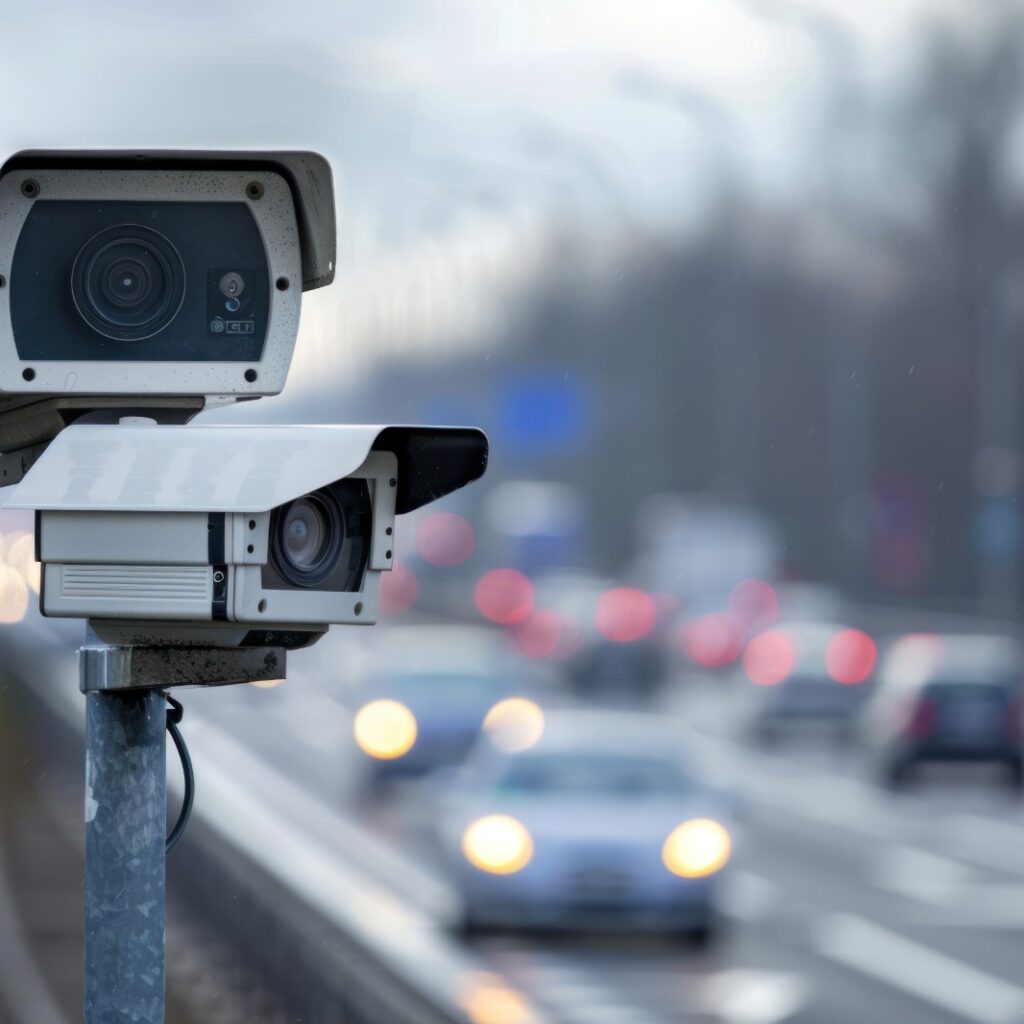 Radar de multa transito avenida