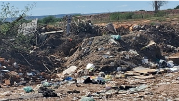 imagens da area de descarte de inertes de assu