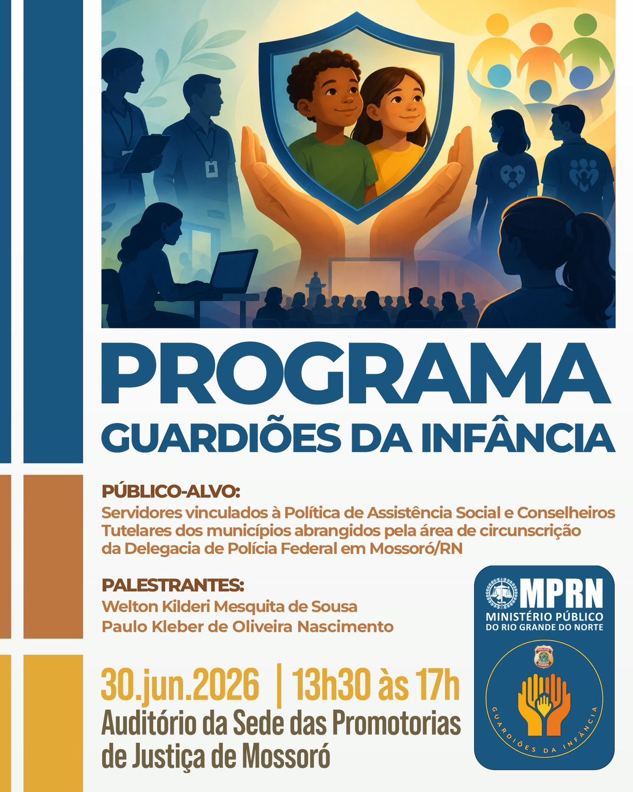 cartaz com a programação do evento