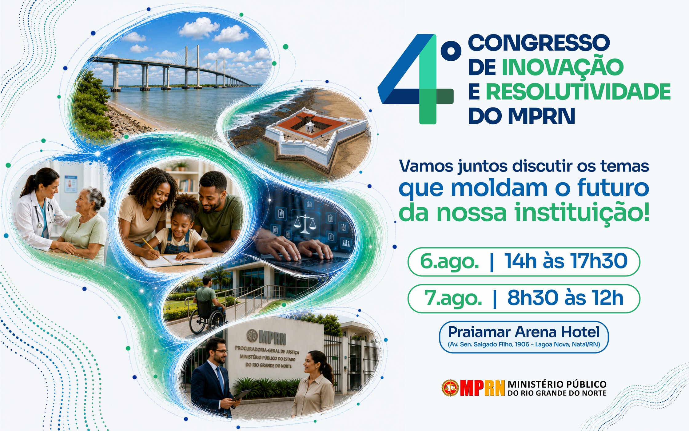 Banner informativo do "4º Congresso de Inovação e Resolutividade do MPRN"
