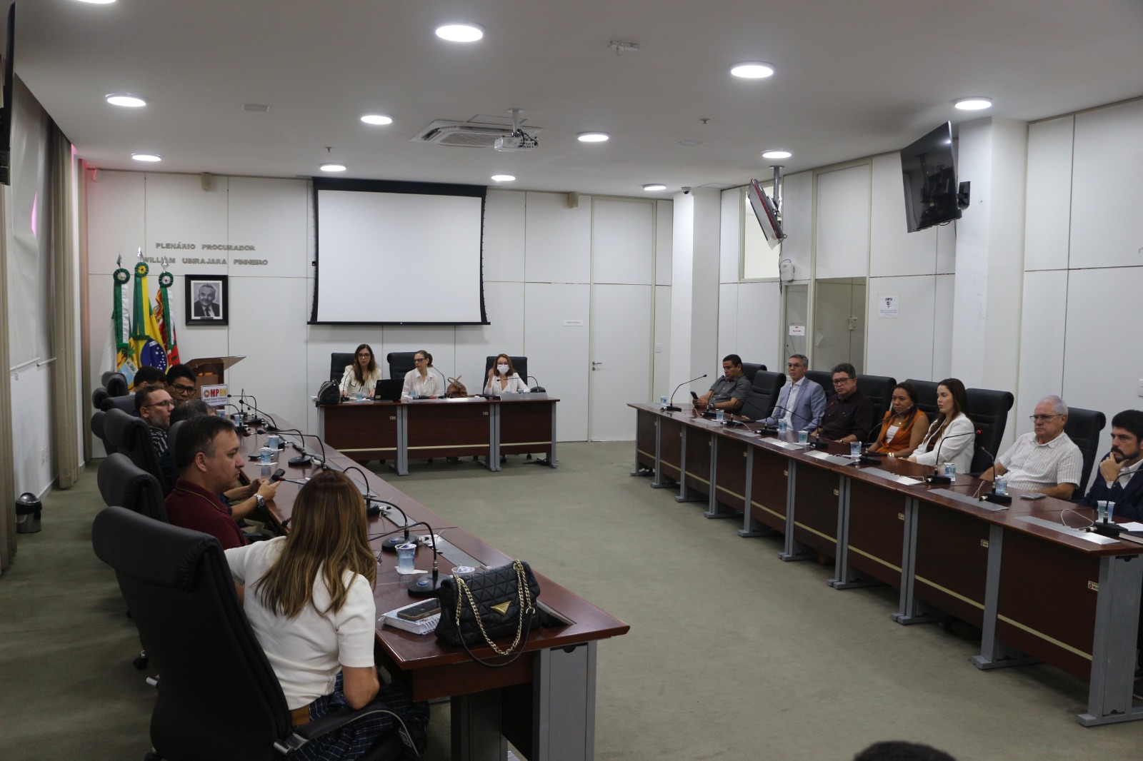 imagem do plenário do mprn com pessoas sentadas
